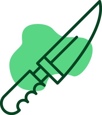 Knife Outline Style Icon