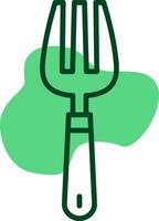 Fork Outline Style Icon vector