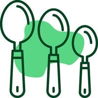 Measuring spoons Outline Style Icon vector