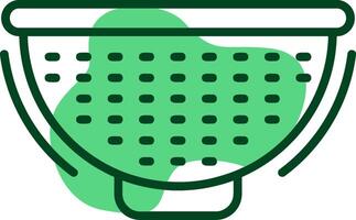 Strainer Outline Style Icon vector