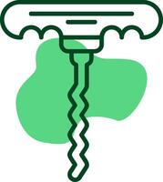 Corkscrew Outline Style Icon vector