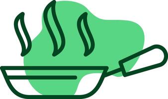 Frying pan Outline Style Icon vector