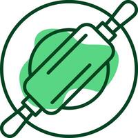 Rolling pin Outline Style Icon vector