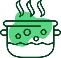 Pot Outline Style Icon vector