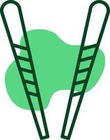 Chopsticks Outline Style Icon vector