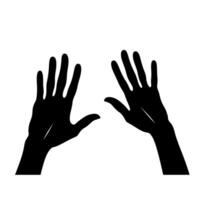 Hands reaching upward in a gesture of hope and connection during an art piece vector