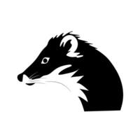 Artistic representation of a wild animal head in profile view depicting intricate details vector