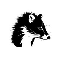 Artistic depiction of a wild boar silhouette with intricate details and sharp lines vector