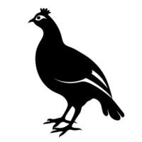 Silhouette of a bird standing gracefully on one leg in a minimalist style vector