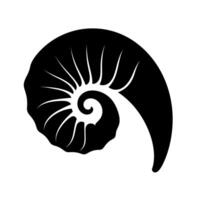 Nautilus shell design in a minimalist style showcasing natural geometry and symmetry vector