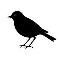 Stylized silhouette of a bird standing on two legs against a plain background vector