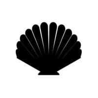 Shell silhouette highlighting marine life in a minimalist design for creative projects vector