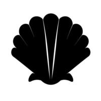 Elegant black shell silhouette design for creative projects and art vector