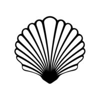 Elegant black shell design suitable for various artistic and decorative uses vector