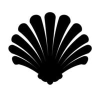 Stylized black shell design for artistic and decorative purposes vector