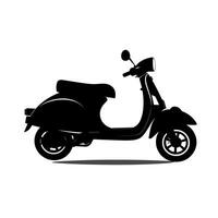 Classic scooter silhouette in a minimalist style showcasing retro design features vector