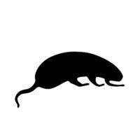 Silhouette of a small rodent against a light background vector