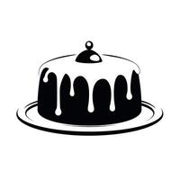 Delicious dessert with creamy frosting on a platter ready to be served at a gathering vector