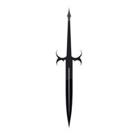 Unique black sword design showcasing intricate details and elegant lines vector