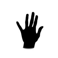 Unique black hand silhouette isolated on white background for art and design concepts vector
