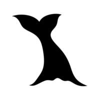 Stylized silhouette of a whale tail design suitable for creative projects vector