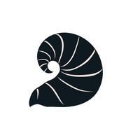 Shell spiral design on a light background with smooth curves and intricate patterns vector
