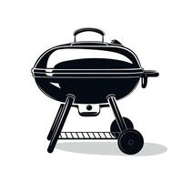 Grill in a minimalist design perfect for outdoor cooking and gatherings vector