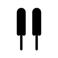 Ice cream bars with sticks on a minimalist background display simple frozen treats vector