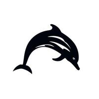 Dolphin leaping gracefully above the ocean surface during a sunny day vector