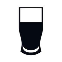 Tall glass with dark liquid resting on a flat surface in a bright setting vector