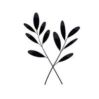 Elegant black leaves design suitable for modern decorations and artistic projects vector