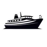 Elegant boat sailing on calm waters under clear skies at sunset vector