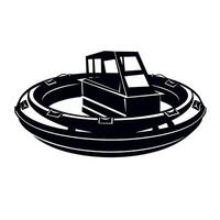 Hovercraft design illustration showcasing its unique structure and functionality vector