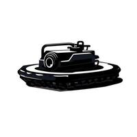 Classic hovercraft design featuring a sleek profile and functional elements vector