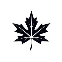 Black maple leaf silhouette design suitable for various creative projects and crafts vector