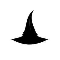 Unique silhouette of a witch hat in black color on a plain background vector