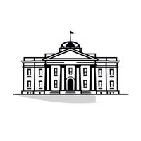 Elegant architectural design of a historical building with a dome and flag vector