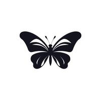 Elegant black butterfly design showcasing intricate wing patterns for artistic inspiration vector