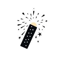 Colorful firework sparkler illuminating the night sky during a festive celebration event vector