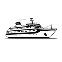 Large cruise ship anchored in calm waters during a sunny day at the harbor vector