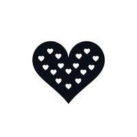 Heart design with smaller hearts inside, perfect for expressing love and affection vector