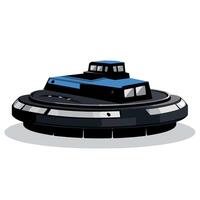 Unique futuristic hovercraft design suited for urban transportation and leisure activities vector