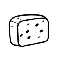 Freshly baked loaf of bread with dotted toppings showcased on a plain background vector