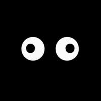 Eyes in contrast emerge from a dark background, creating an engaging visual effect vector