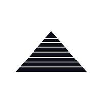 Pyramid shape with horizontal lines representing a modern design concept vector