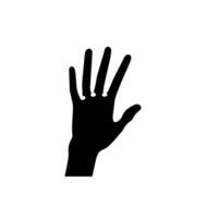 Hand gesture symbolizing communication and interaction in a simple design vector