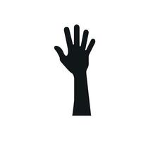 Hand raised in a gesture of greeting or communication during a social interaction vector