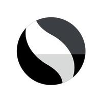 Modern logo design featuring abstract black and white shapes for creative branding vector