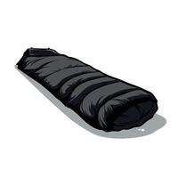 Portable sleeping bag suitable for camping and outdoor activities in various environments vector