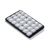 Unique keyboard design featuring circular keys in a modern layout vector